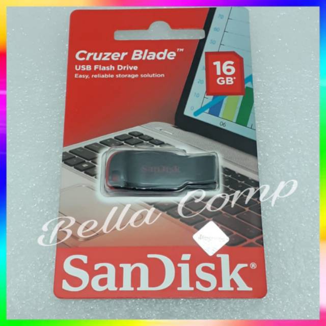 Flashdisk SanDisk 16GB Cruzer Blade l sandisk 16GB l Flash Disk 16GB l USB Flash Drive Garansi 5 THN