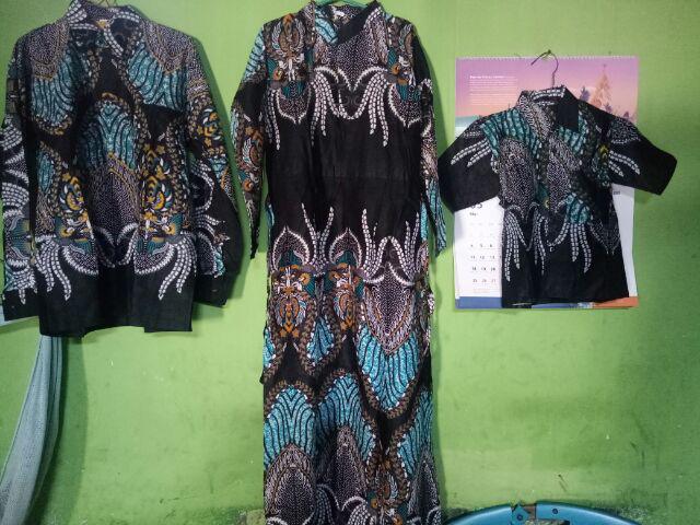 Batik Couple Keluarga Sania Ruffle Ori Ndoro Jowi Dnt Madu
