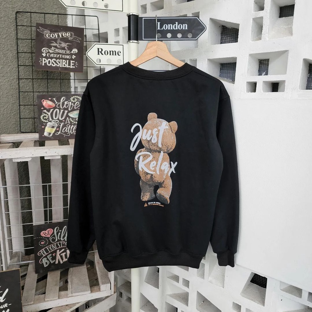 Outwear Wanita Terbaru Sweater Just Relax Teddy Bahan Pleece