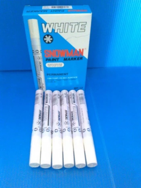 SPIDOL SNOWMAN PERMANENT WARNA WHITE PUTIH