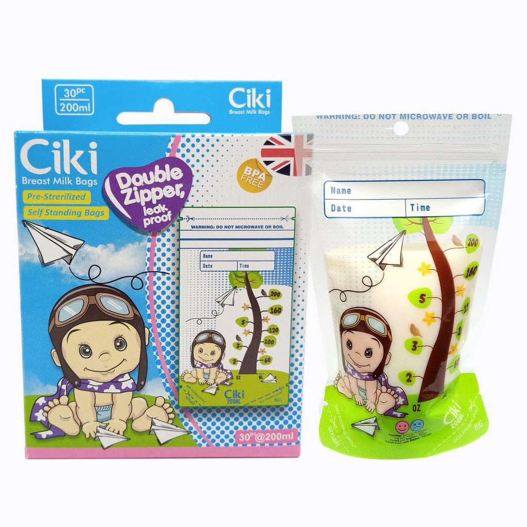 CIKI breast milk Bags Kantong ASI 100ml / 200ml Isi 30pc