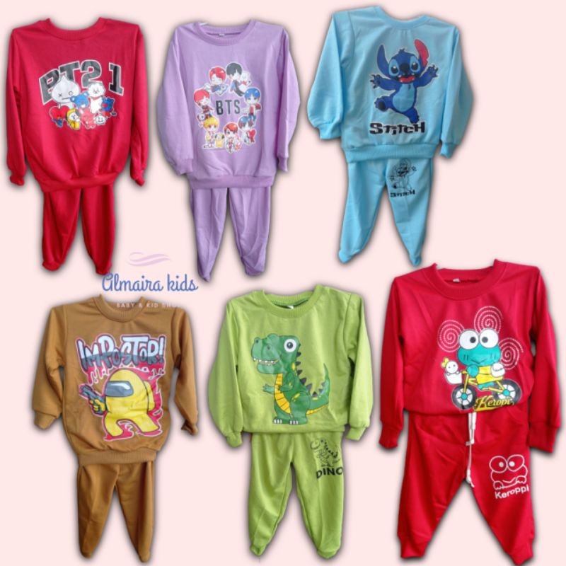 SETELAN ANAK JOGER SET JOGGER ANAK STELAN JOGER ANAK BTS BT21 SETELAN ANAK MURAH