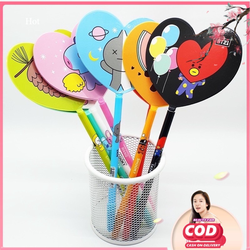 

[BF] PULPEN KIPAS BTS BESAR BT21 CARTOON - BALLPOINT BOLPEN PENA KARTUN LUCU KARAKTER