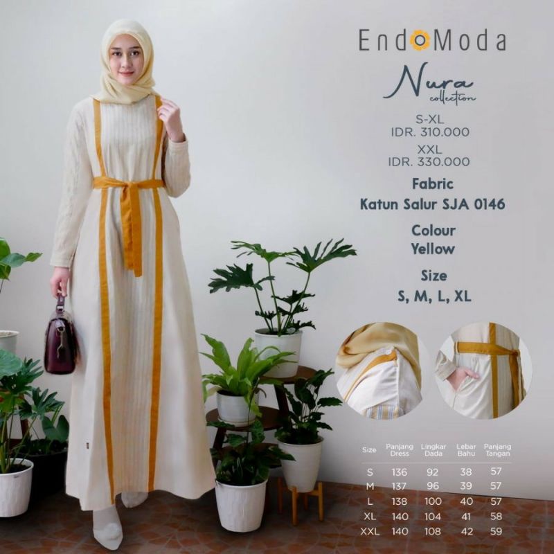 Gamis Salur - Gamis tali salur - Gamis salur busui - Endomoda Nura Original