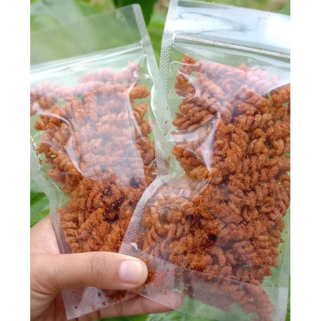 

Makaroni Bantet Spiral Hot cemilan Snack pedas