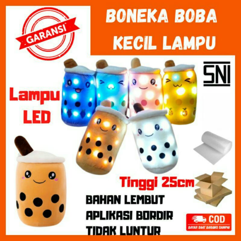 Boneka Boba Lampu LED murah mini tinggi 25cm boneka Boba sedang murah led