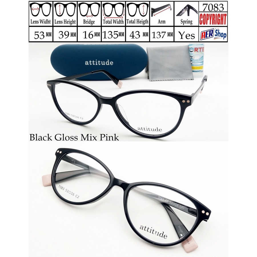 7083. Frame original ATTITUDE frame kacamata minus cat eye frame korea