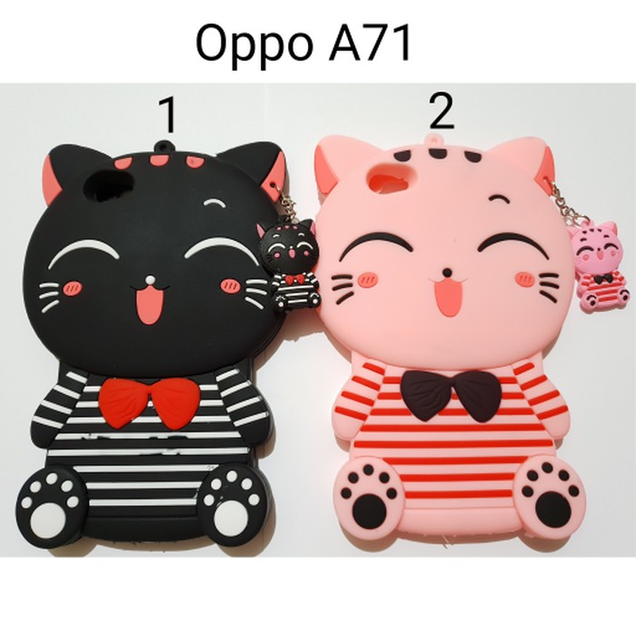 Jual Case 3D lUCKY CAT oPPO a71 / Silicon boneka 3D Oppo