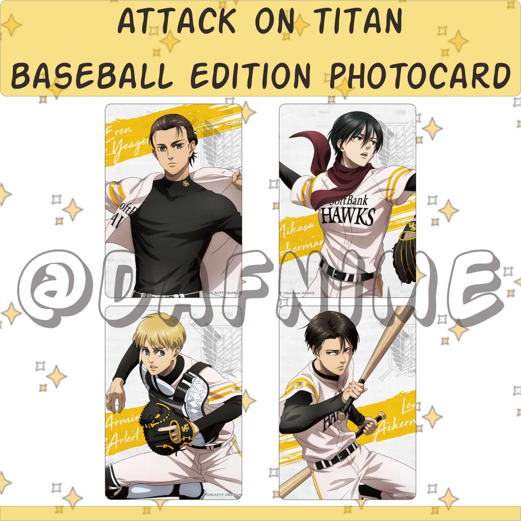 ATTACK ON TITAN BASEBALL EDITION PHOTOCARD ANIME