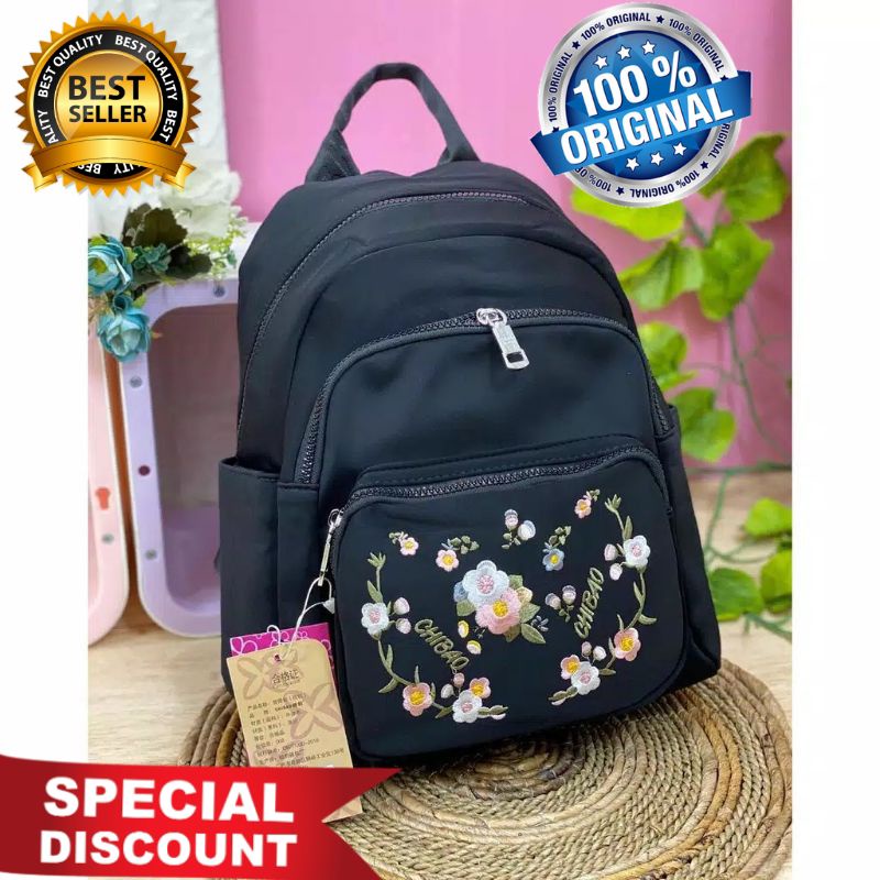 ORIGINAL Tas Ransel Chibao Wanita IMPORT KOREA Elegan Design Tebal Anti Air Best Seller Terbaru