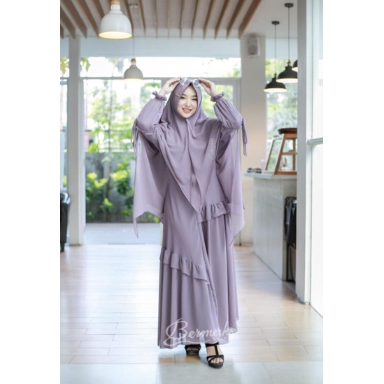Ayundia SET SYARI ORI BERMERKS gamis full ceruty premium
