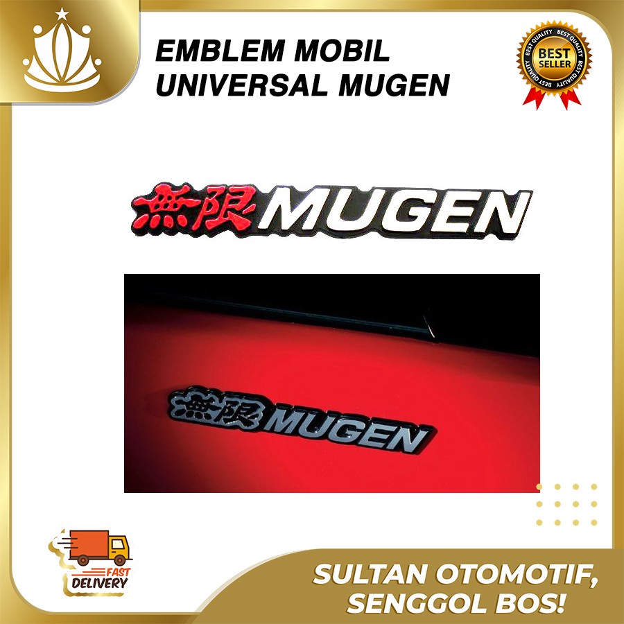 Emblem Mugen Mobil Universal Jazz City CRV Mobilio Civic Brio Kualitas TOP