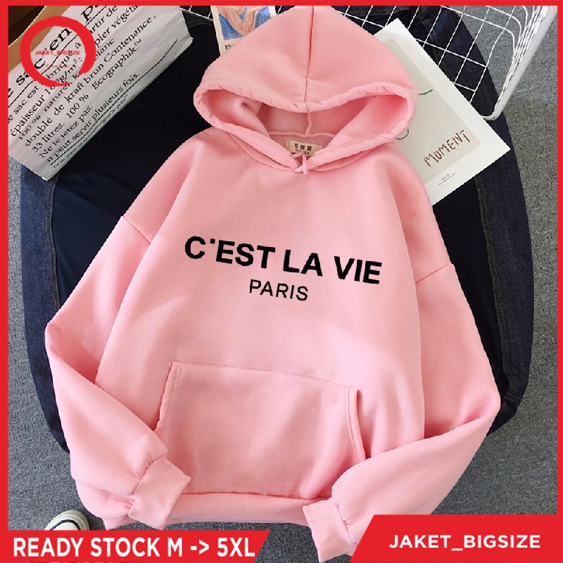 Jaket Hoodie Hodie paris  jumbo bigsize pria wanita ukuran m l xl xxl xxxl xxxxl xxxxxl