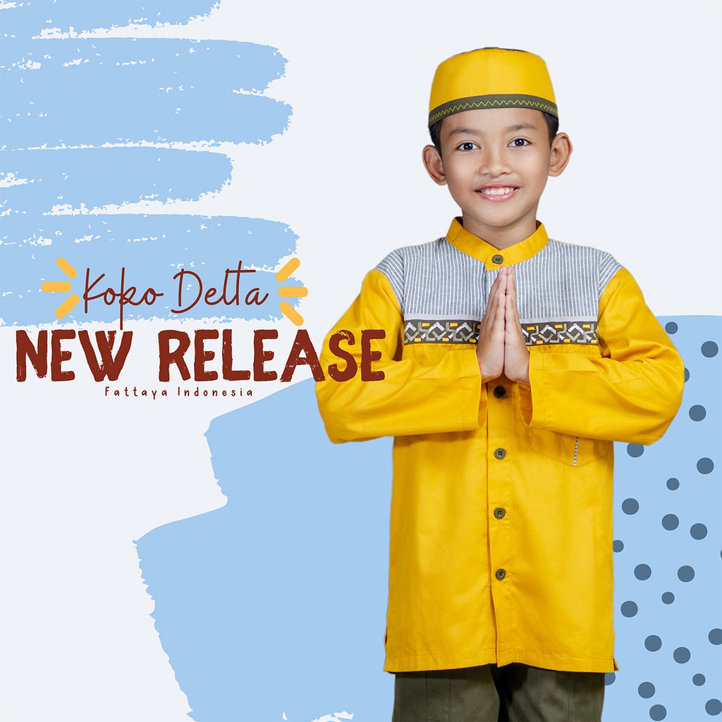 Fattaya Premium Koko Anak Delta - Baju Muslim Laki-laki Busana Putra Islami untuk Buah Hati Setelan 