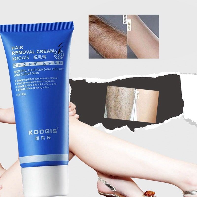 Koogis Cream Penghilang Bulu Rambut Permanen Krim Perontok Bulu Rambut Permanen Alami Tanpa Rasa Sakit Hair Removal Cream Untuk Pria dan Wanita