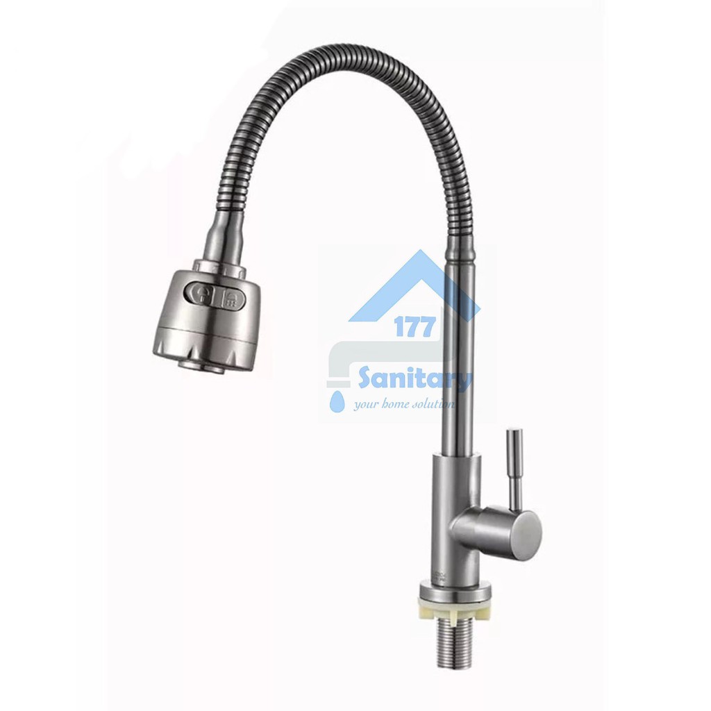 Kran Angsa Meja Fleksibel Stainless 304 FV20- Keran Air Sink Dapur Tanam bak wastafel Cuci Piring Stenlis sus304 /A4