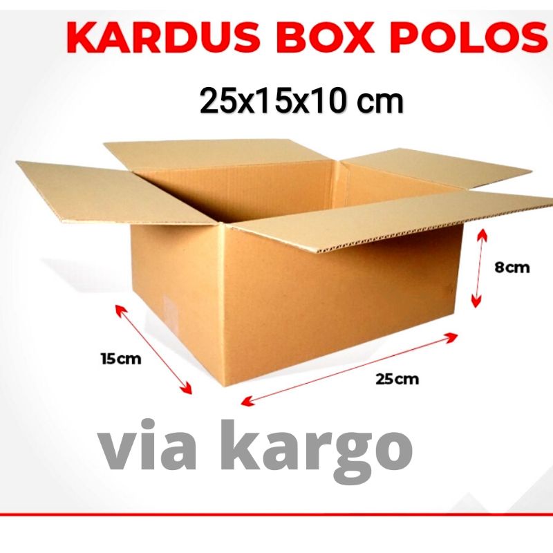 

Kardus polos packing Uk 25x15x10 cm