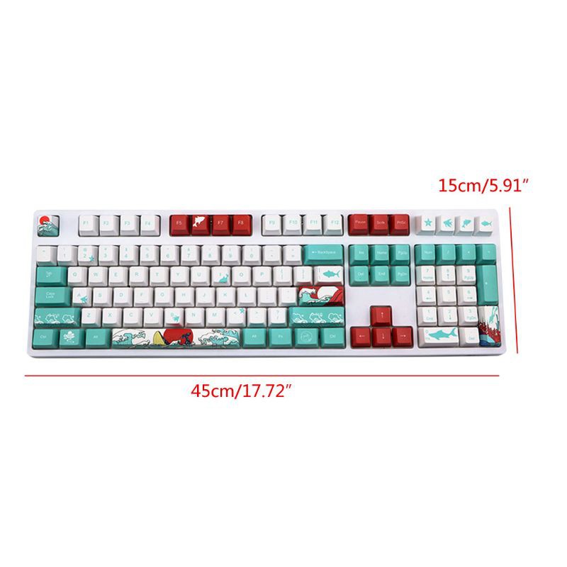 Keycap Keyboard Mekanikal 5 Sisi 109 Waves Dye