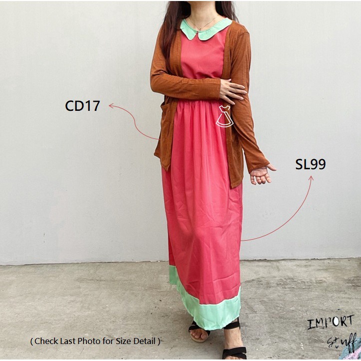 SL99 - DRESS CASUAL MAXI SLEEVELESS WANITA