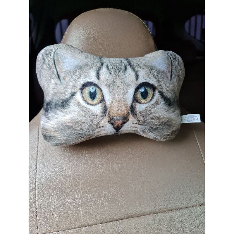 [ Bisa Bayar Ditempat] Bantal Mobil Kepala Kucing/Bantal Sandaran Leher