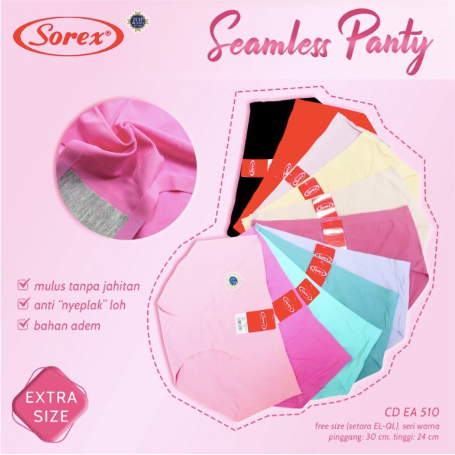 CD SOREX EA511 EA510 – Celana Dalam Wanita Tanpa Jahitan Seamless Panties Anti Nyeplak