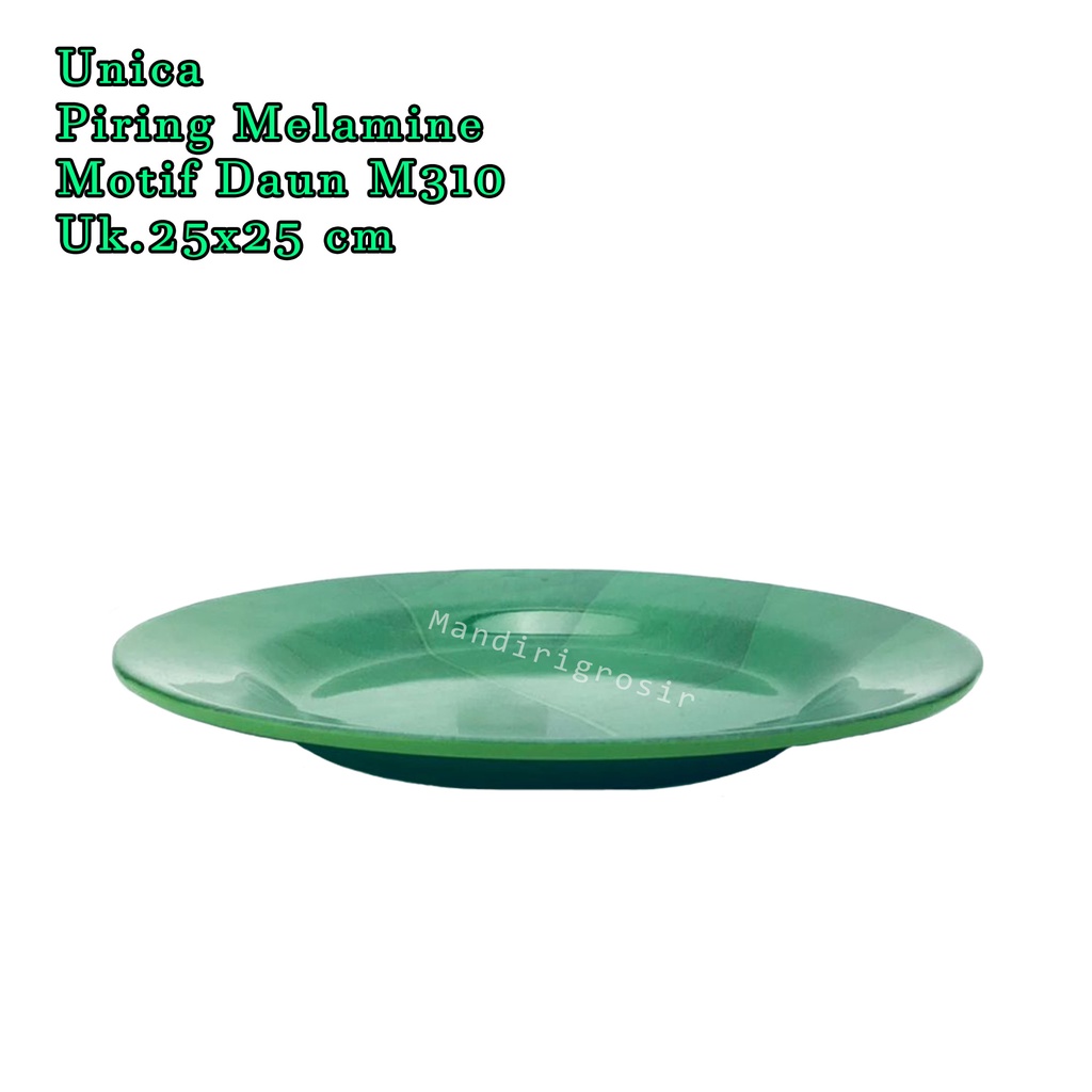 Unica * Piring Melamine * Melamine ware * Piring Ceper * Motif daun * M310 * Uk.25x25 cm