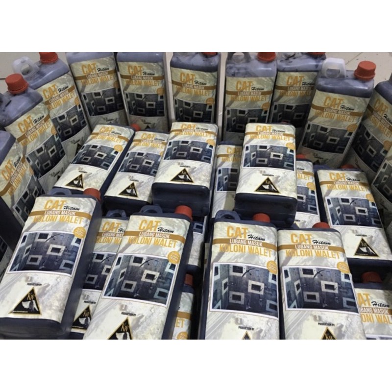 Cat Tumah Walet Warna Hitam Beraroma kemasan 20 kg /cat /cat hitam /cat rumah walet