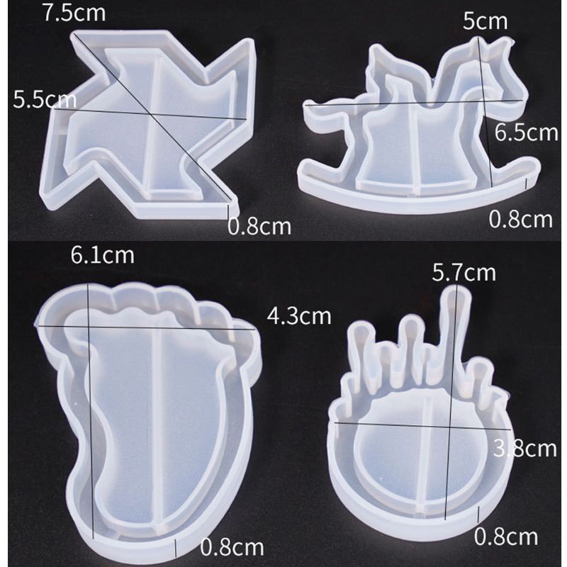 SIY  Flat Rings Mould Collection Handmade DIY Jewelry Making Ring Silicone Mold Crystal Epoxy Molds
