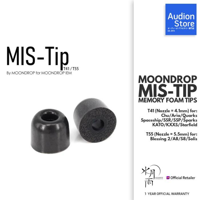 Moondrop Mis-Tip T41/T55 Memory Foam Sponge Tips Eartips Earpiece