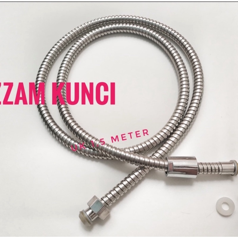 Jual Selang Shower Mandi Stainless all merk selang shower 1,5 meter/ selang shower mandi/ selang