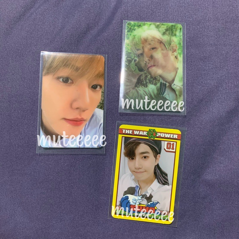 EXO Baekhyun Suho Photocard SuperM Super One Asia ver The War Album Nature Republic PC