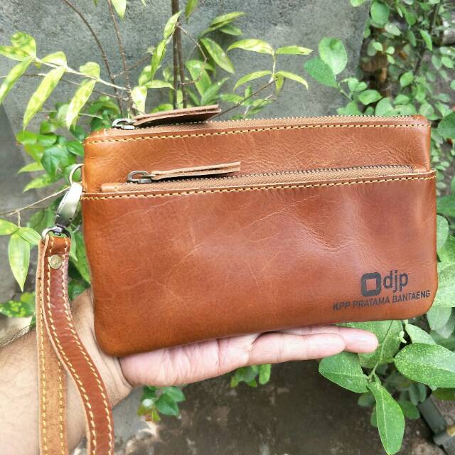 Pouch Tempat Hp - Mini Pouch Kulit Sapi Asli Pria Wanita