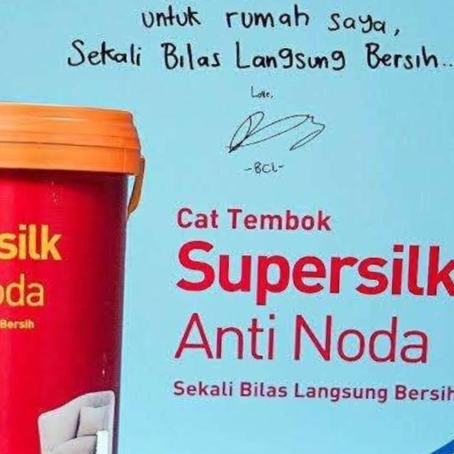 {{{{}}] Cat tembok anti noda, lenkote Supersilk galon