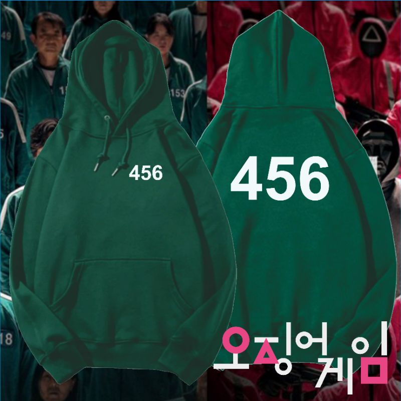 (VERSI) Jaket Hoodie permainan Squid Request Nomor logo dan belakang