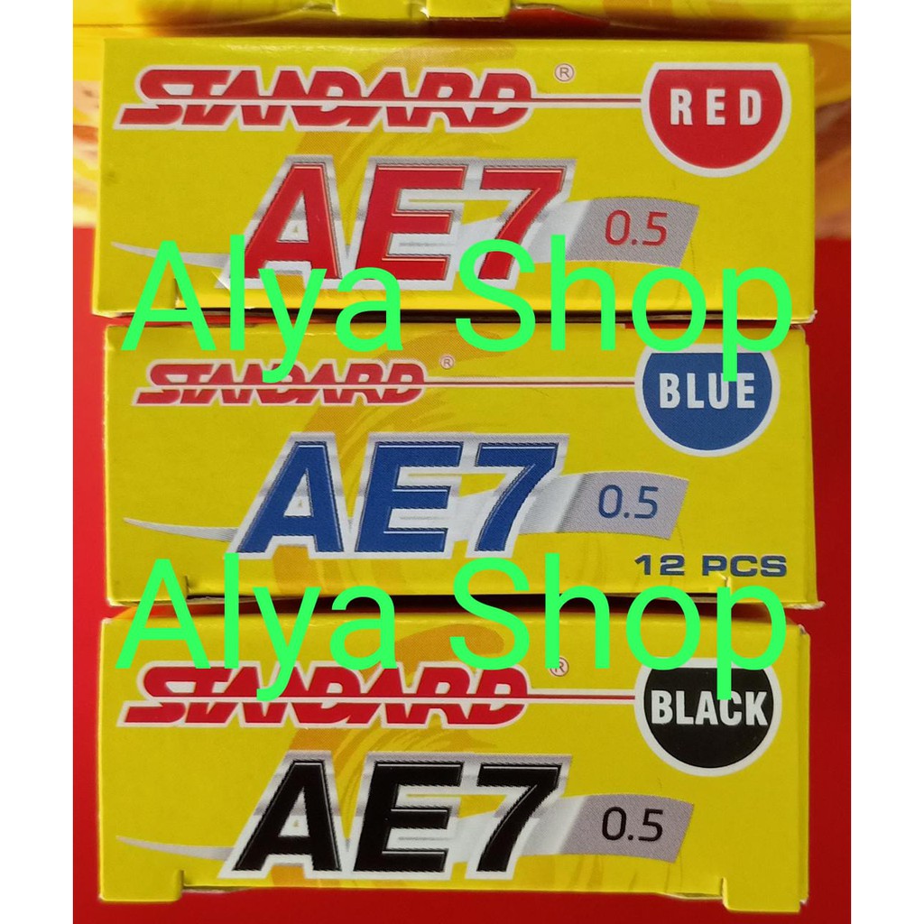

Pen STANDARD AE7 0.5 Warna Hitam, Biru dan Merah