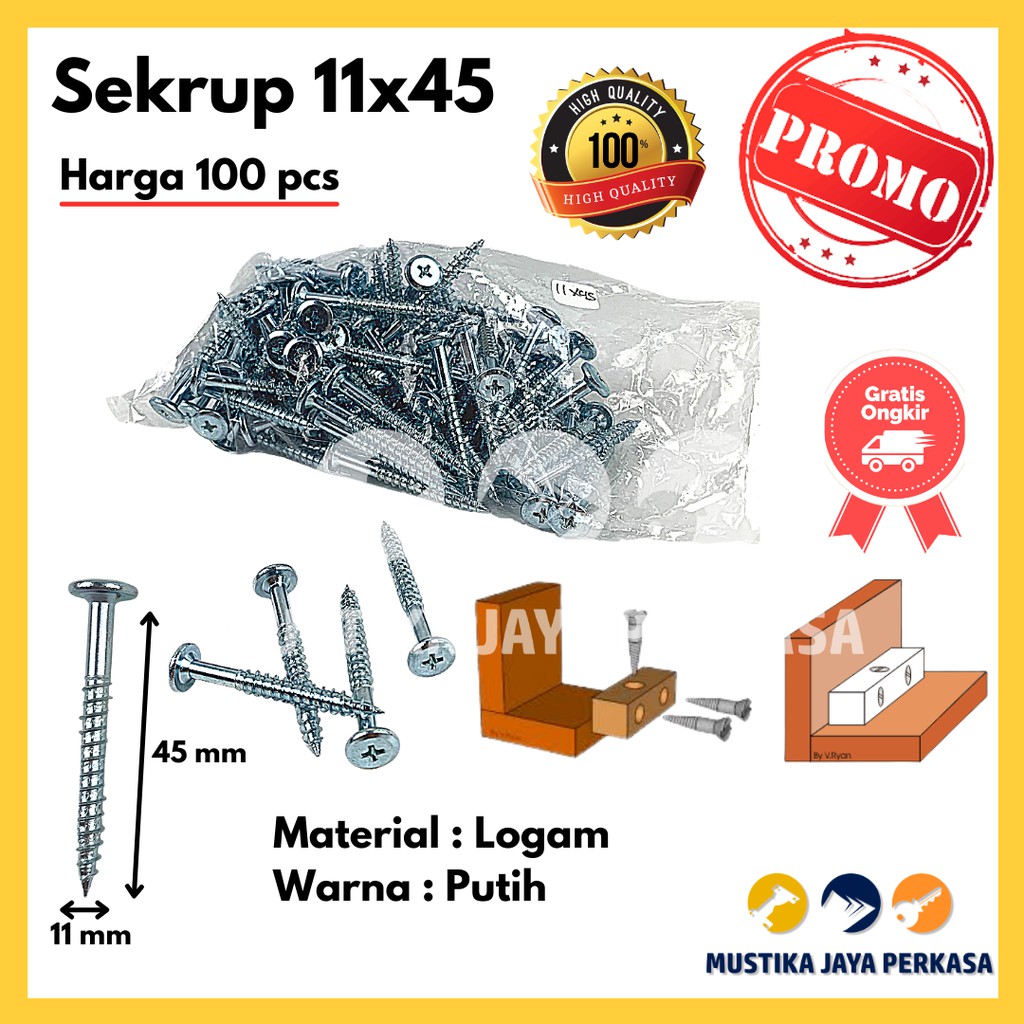 Sekrup 11 x 45 mm Ligna