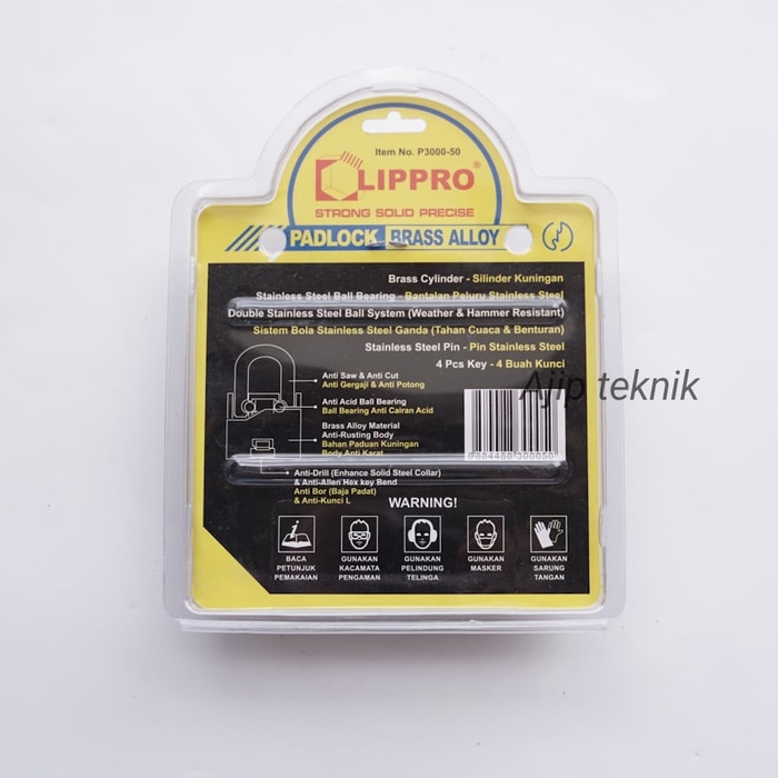 LIPPRO S-125 Gembok Pendek 50 MM Anti maling 50MM