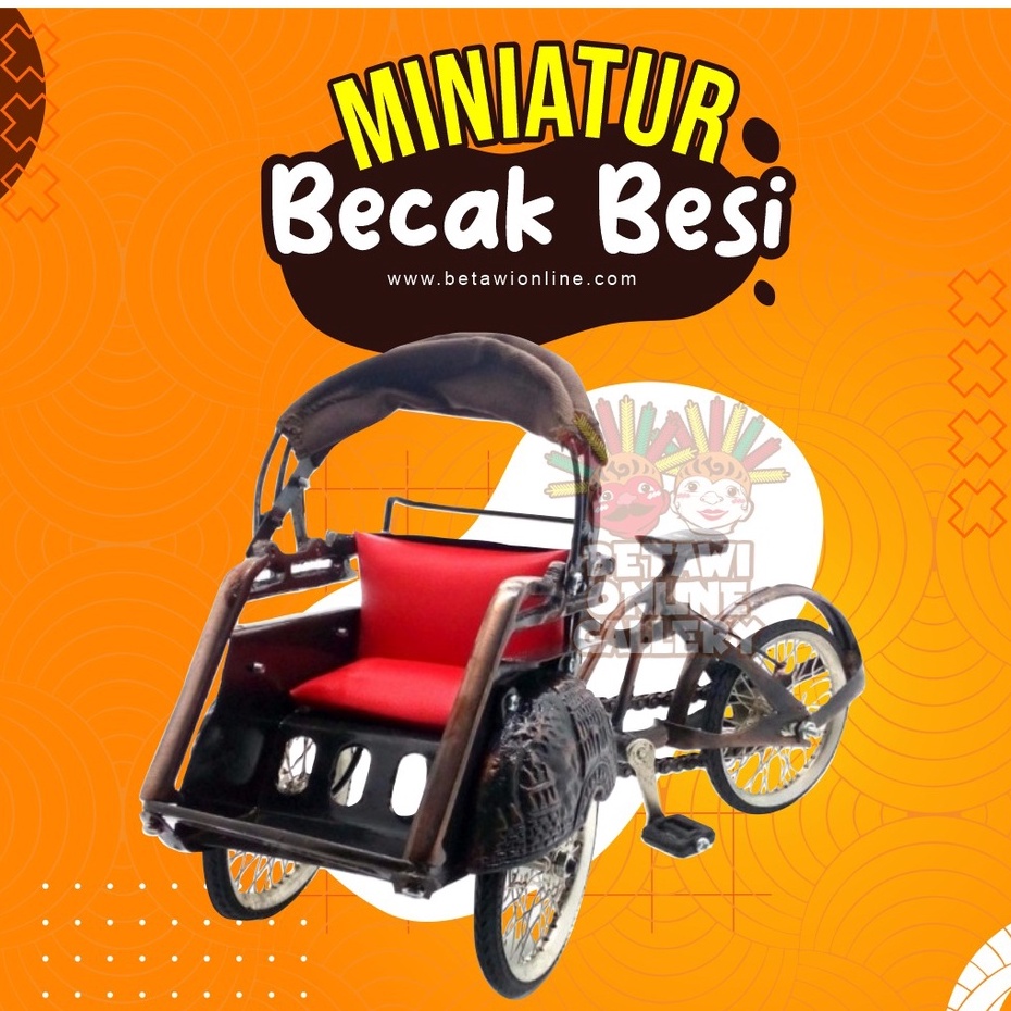 Miniatur becak besi