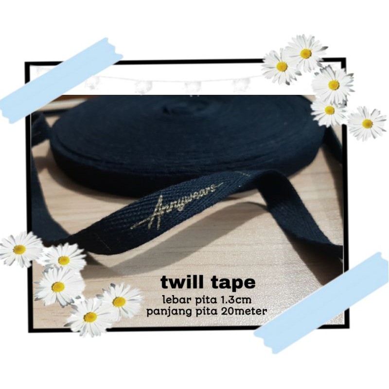 

LABEL PITA TWIL TAPE KATUN 1.3cm FREE DESGIN