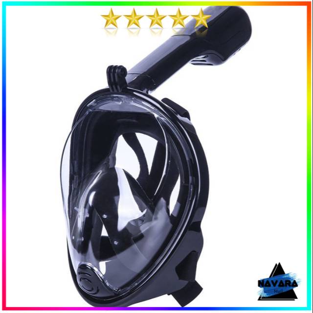 Snorkling-Snorkel-Diving-Scuba-Snorkle-SNORKELING Mask Full Face Murah Size S/M / L/XL untuk Xiaomi Gopro - M2068G