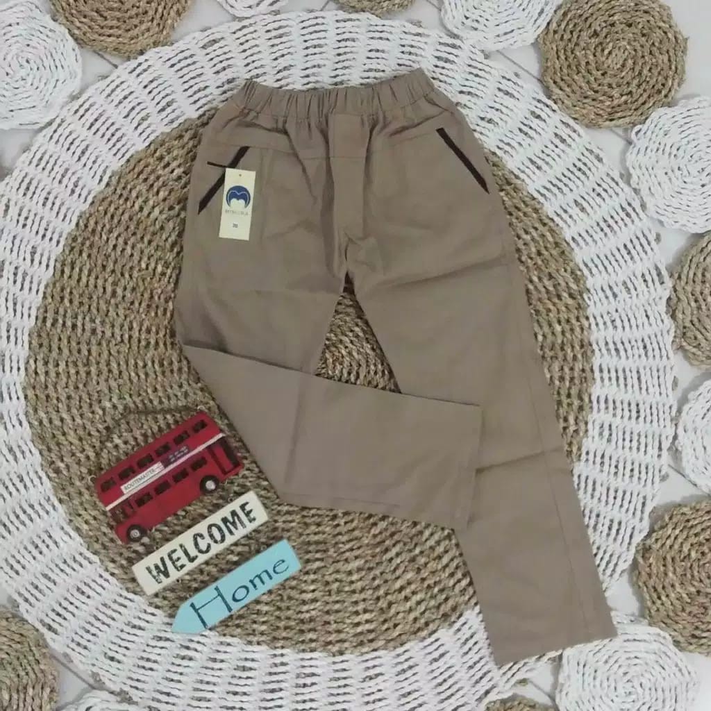 Celana Chino Anak Panjang 1thn s/d 9 thn Anak Cowok Cewek UNISEX celana chinos Twill Warna Mocca