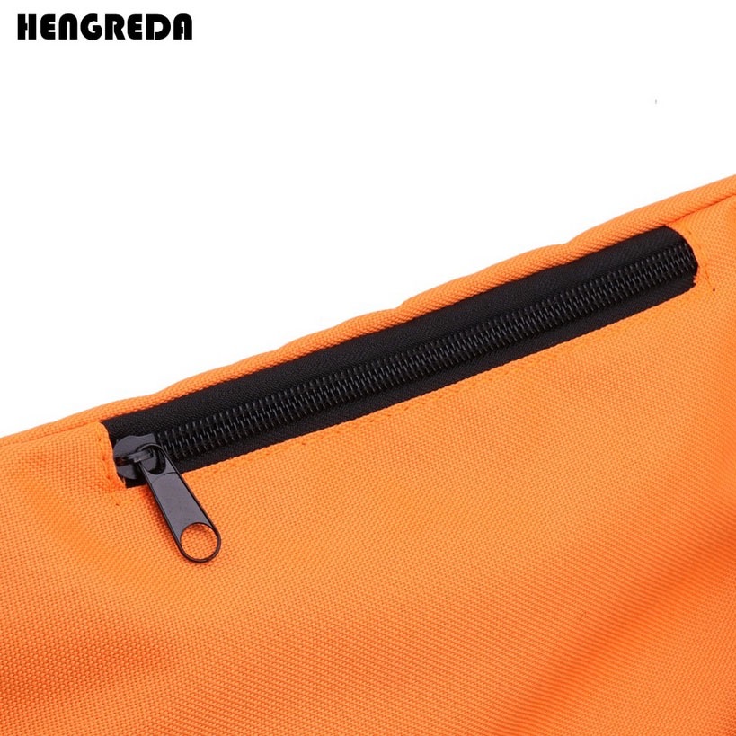 Hengreda Tas Pinggang Waist Bag Colorful Unisex Zipper Pouch Packs - B080 - Black