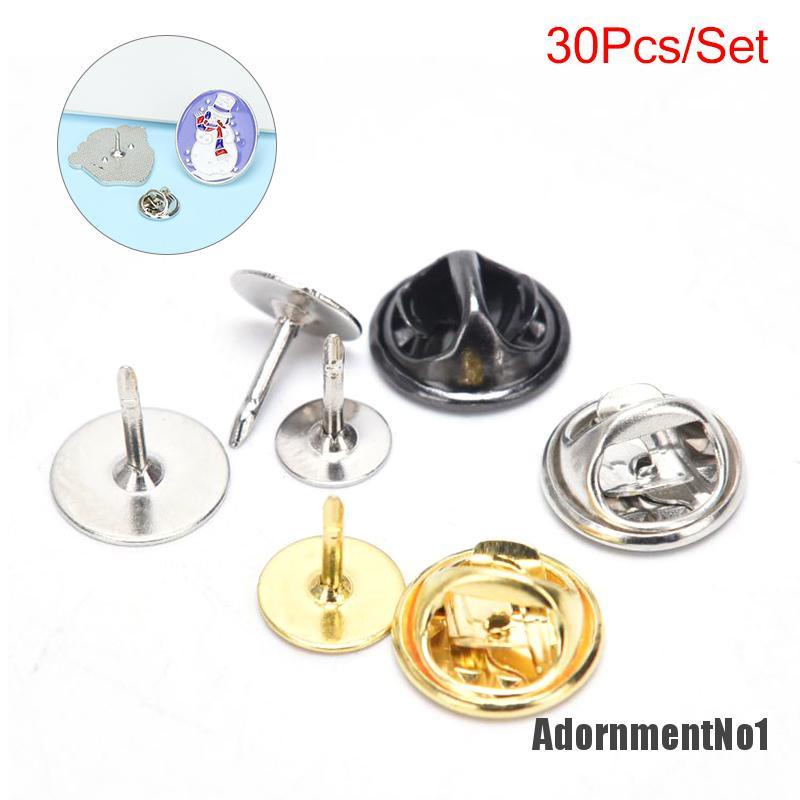 (Adornmentno1) 30pcs / Set Pin Bros Kupu-Kupu Bahan Tembaga Untuk Aksesoris Pakaian Diy