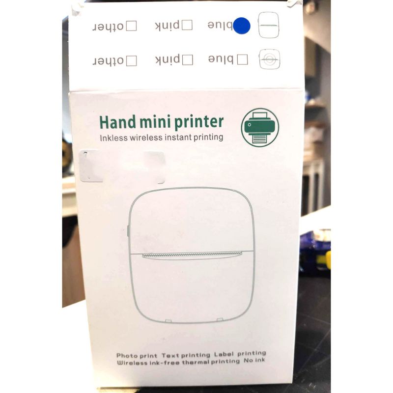 eMini Portable Thermal Printer Wireless Bluetooth For Android IOS - FQ01 - Blue