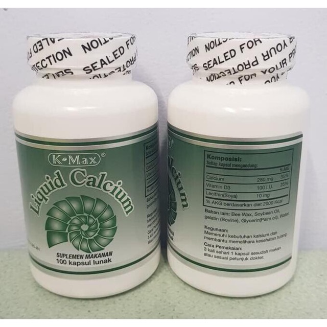 K-Max Liquid Calcium with vitamin D 100% original-kalsium suplemen Tulang & mencegah keropos tulang