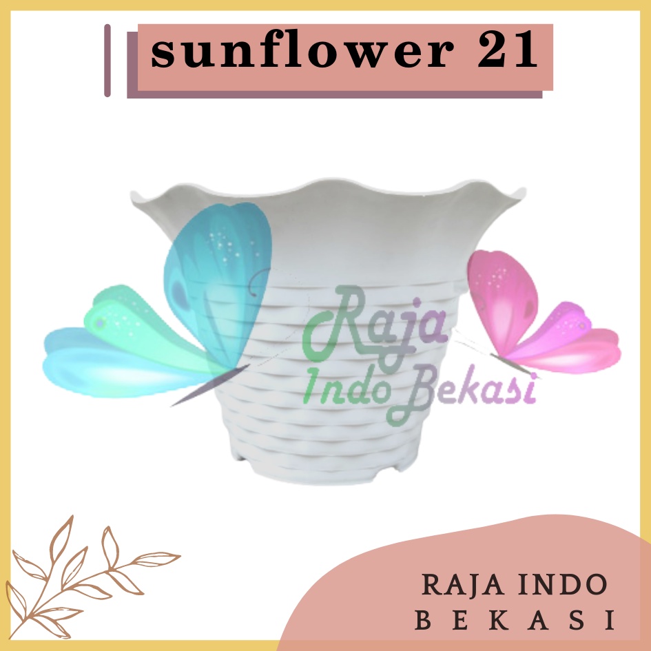 Pot Besar Sun Flower Mdn 21 Motif Bata Pot Bunga Sunflower Warna Warni Bkn Pot Tawon Pirus 21 24-Pot bunga SUN FLOWER MDN 21 Pot Warna Warni cantik murah bagus