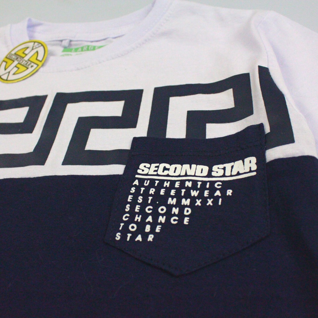 Secondstar Baju Kaos Distro Kombinasi Anak Laki laki Umur 1-12 Tahun Bahan Cotton -AMR148