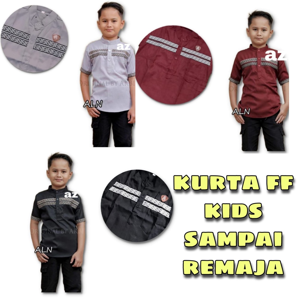 KEMEJA KOKO ANAK/KOKO FF ANAK & REMAJA/BAJU LEBARAN REMAJA & ANAK/KURTA ANAK & DEWASA