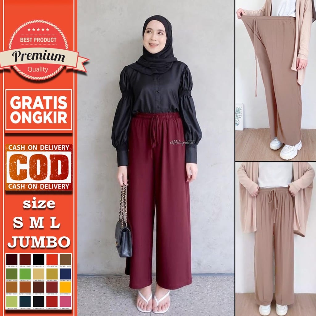 CELANA KULOT RAYON { PROMO } TERMURAH *ORIGINAL* KULOT RAYON PREMIUM 100% ASLI HALUS LEMBUT ADEM / K