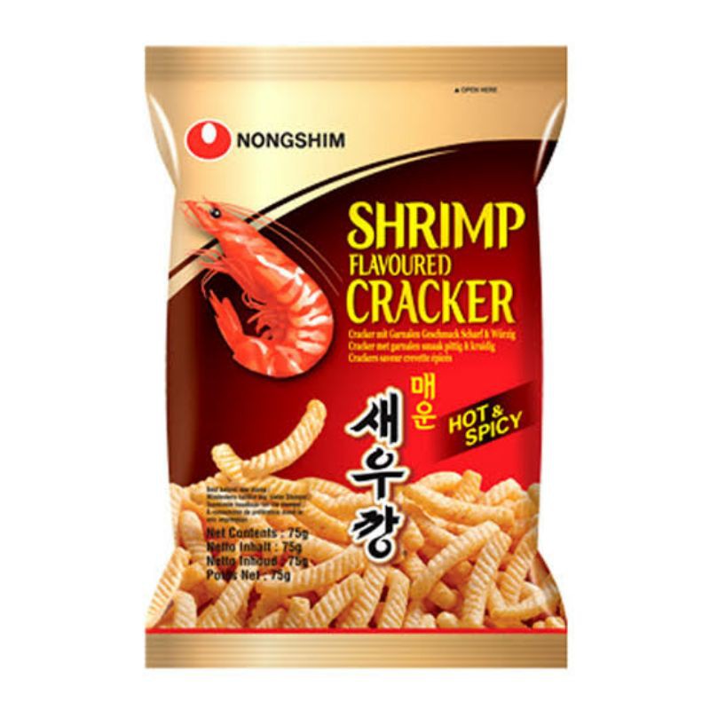 

[75gr] NongShim Shrimp Cracker HOT SPICY Snack - Makanan Ringan ala Korea